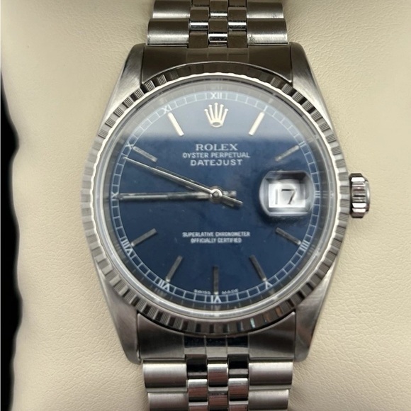 Rolex Other - Rolex Datejust with Deep Blue Dial and Silver Bracelet